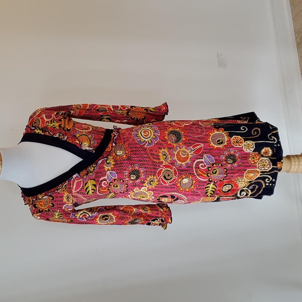 Eloise Bright Floral Wrap Dress